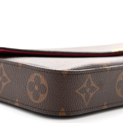 Louis Vuitton Monogram Pochette Felicie Chain Wallet Fuchsia 10 of 12