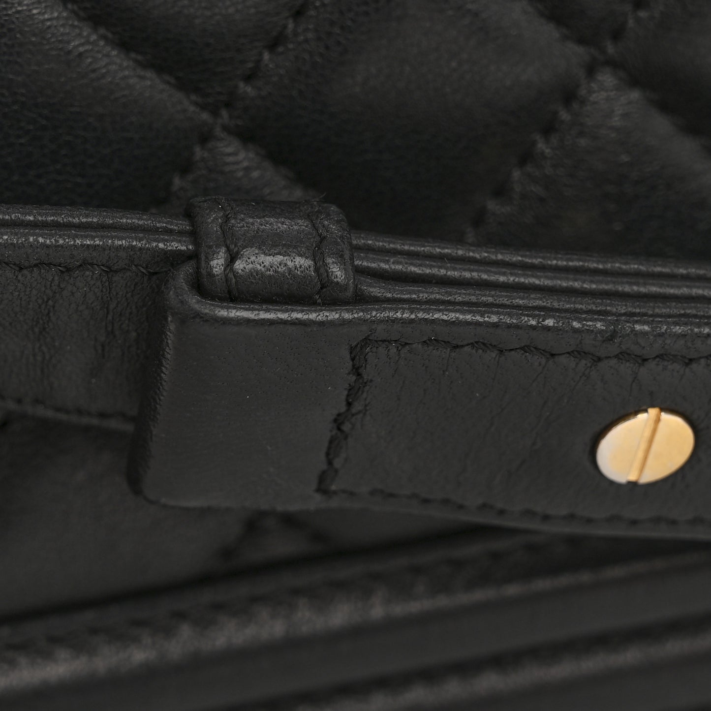 Lambskin Quilted Medium Boy Flap Black