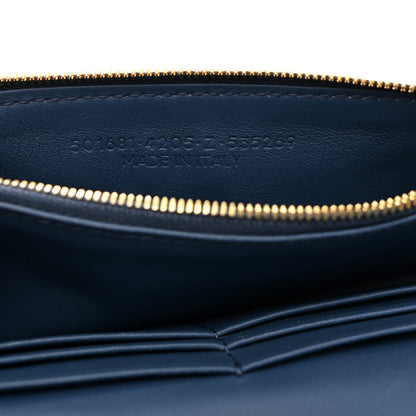 Balenciaga Calfskin Logo Matelasse BB Chain Wallet Bleu Tanzanite 7 of 12