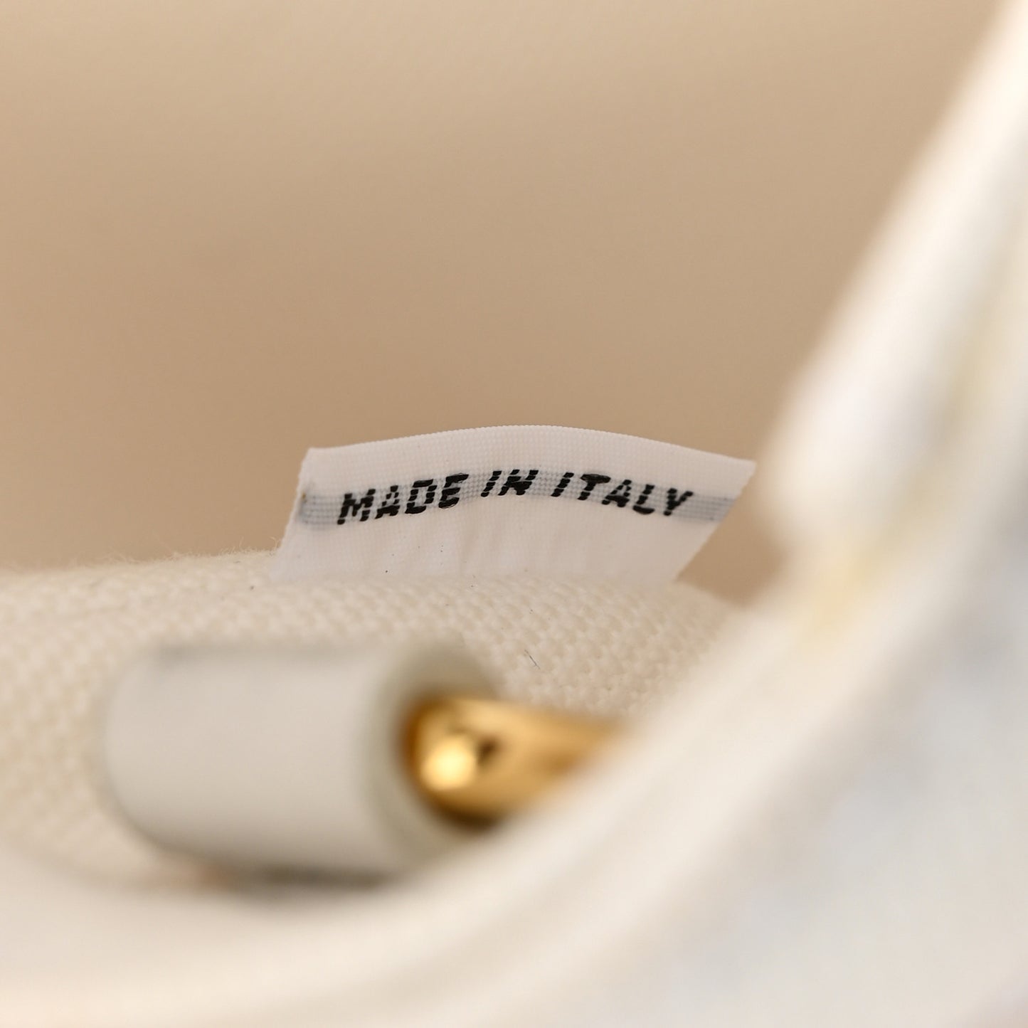 Wicker Canvas Tote Naturale White