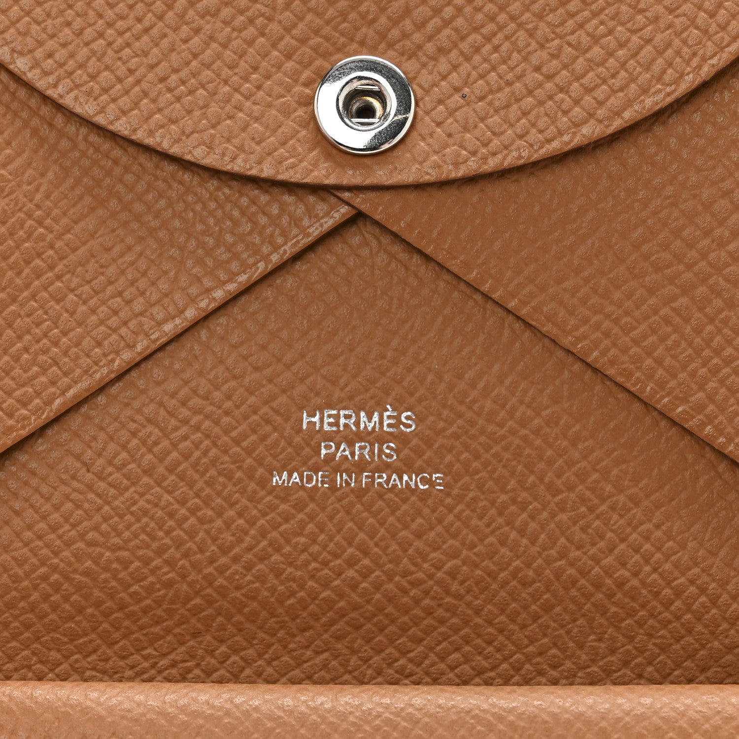 Hermes Epsom Calvi Duo Card Case Gold 6 of 9