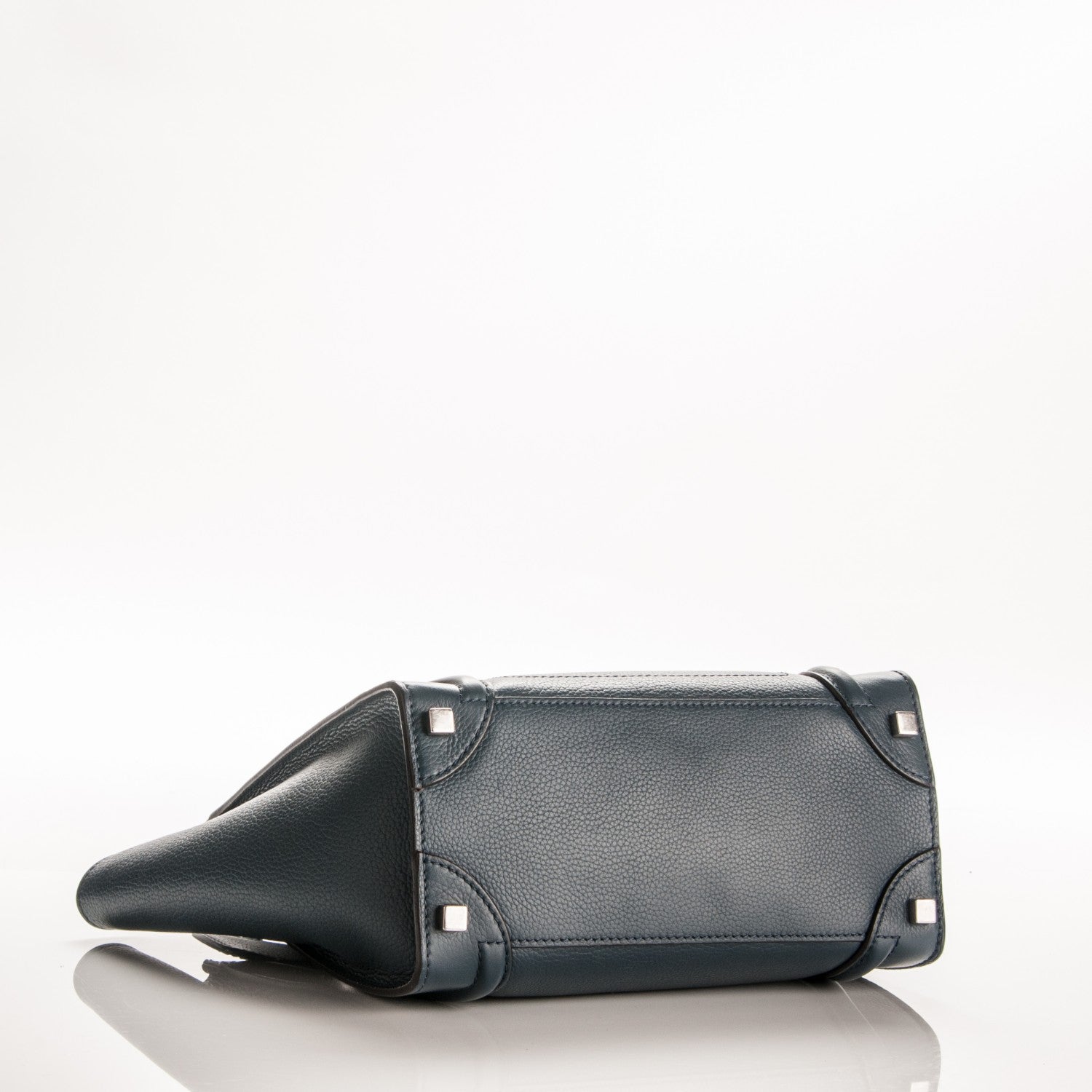 Celine Drummed Calfskin Micro Luggage Orage 4 of 7