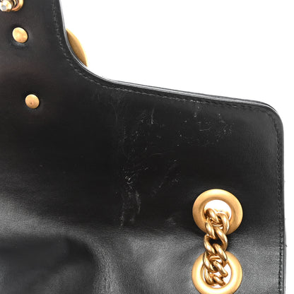 Gucci Calfskin Matelasse Small GG Marmont Shoulder Bag Black 10 of 10