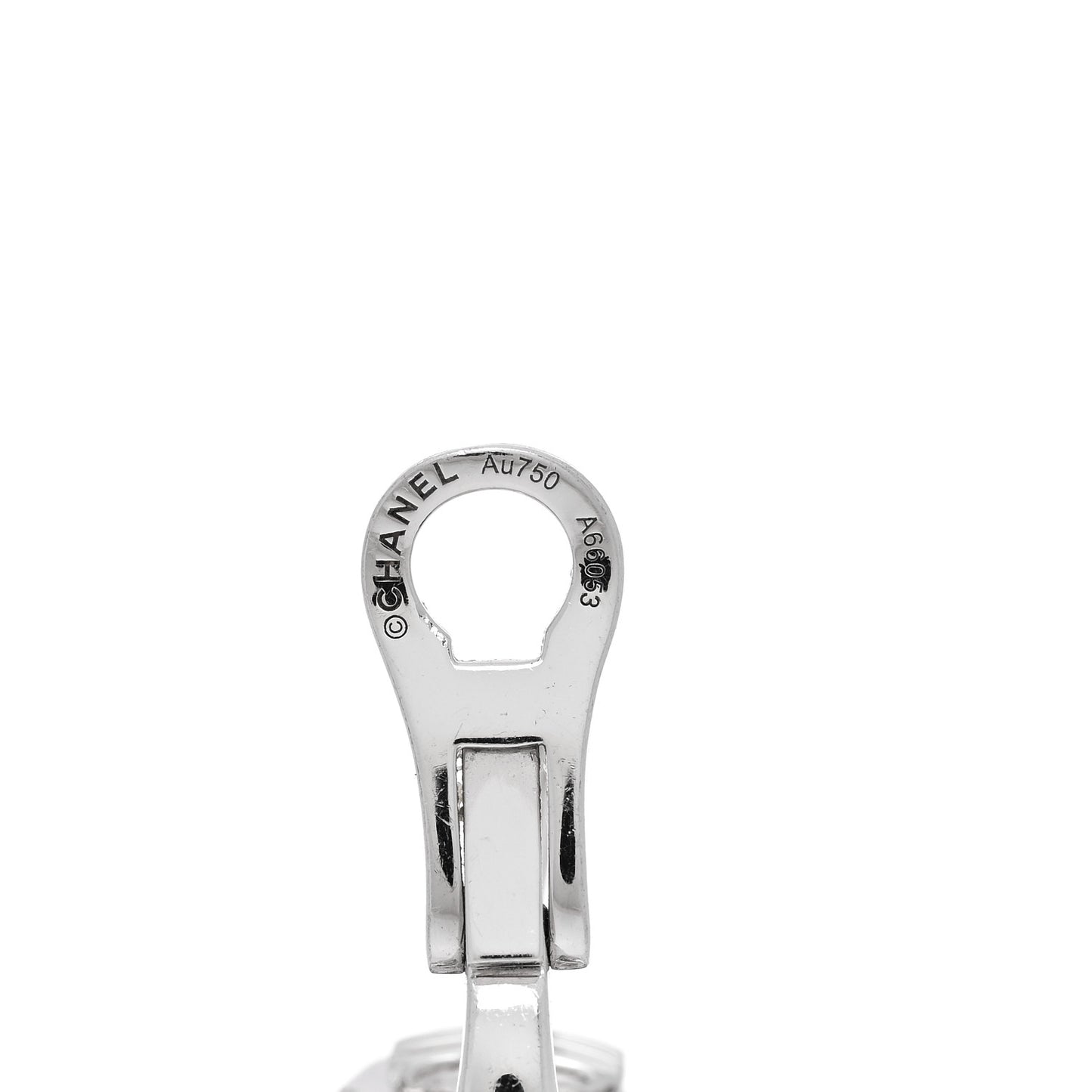 18K White Gold Diamond Bouton de Camelia Earrings