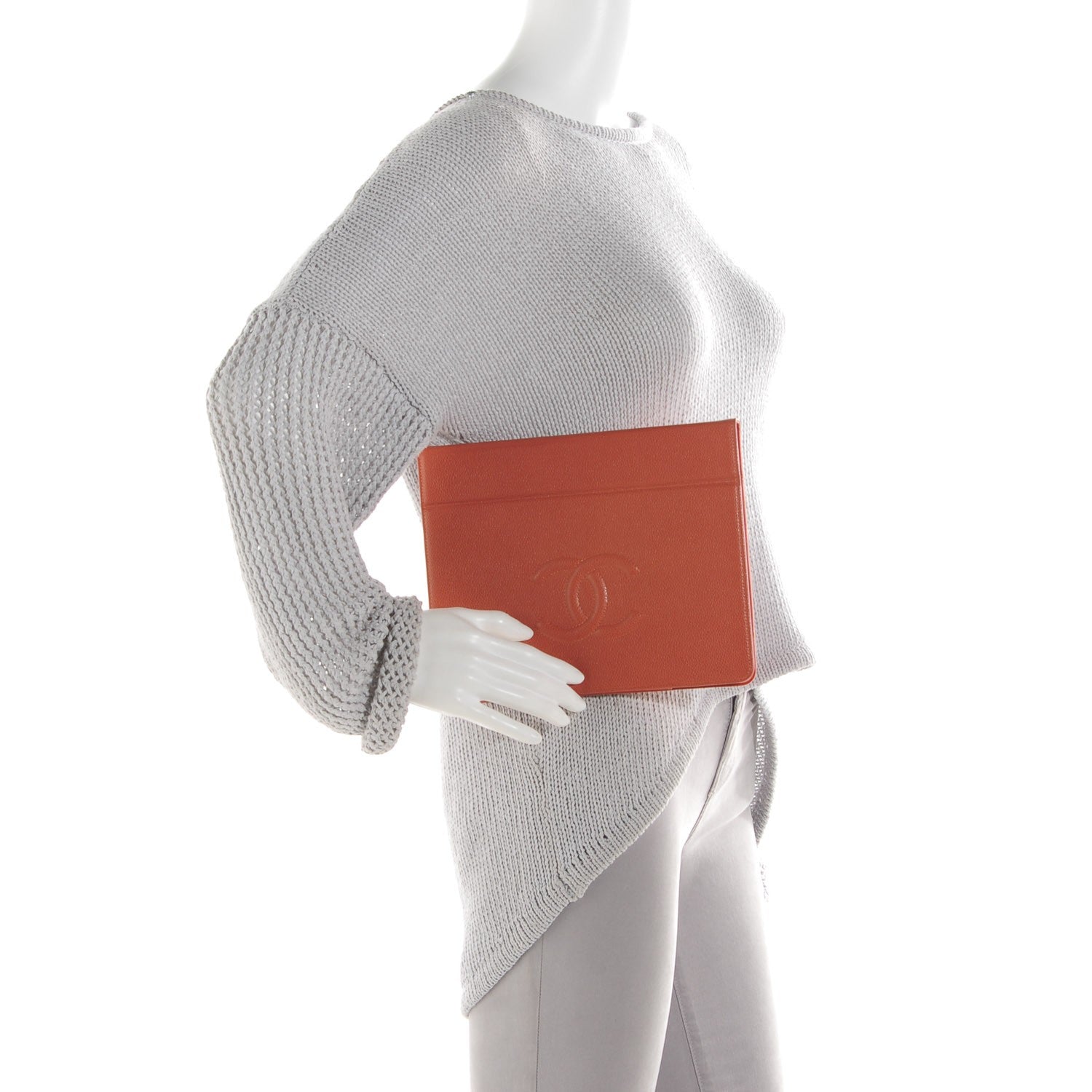 Chanel Caviar iPad Case Orange 2 of 8