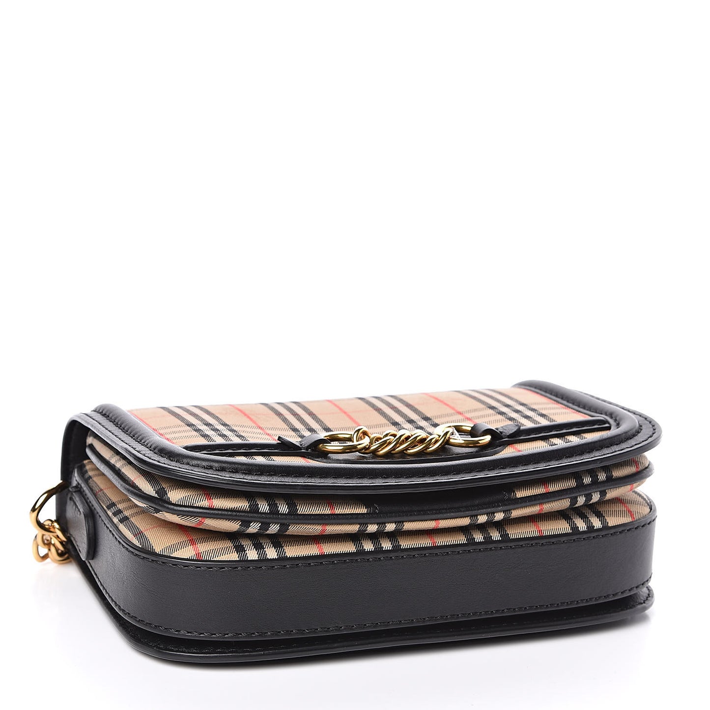 Smooth Calfskin 1983 Knight Check Link Shoulder Bag Black