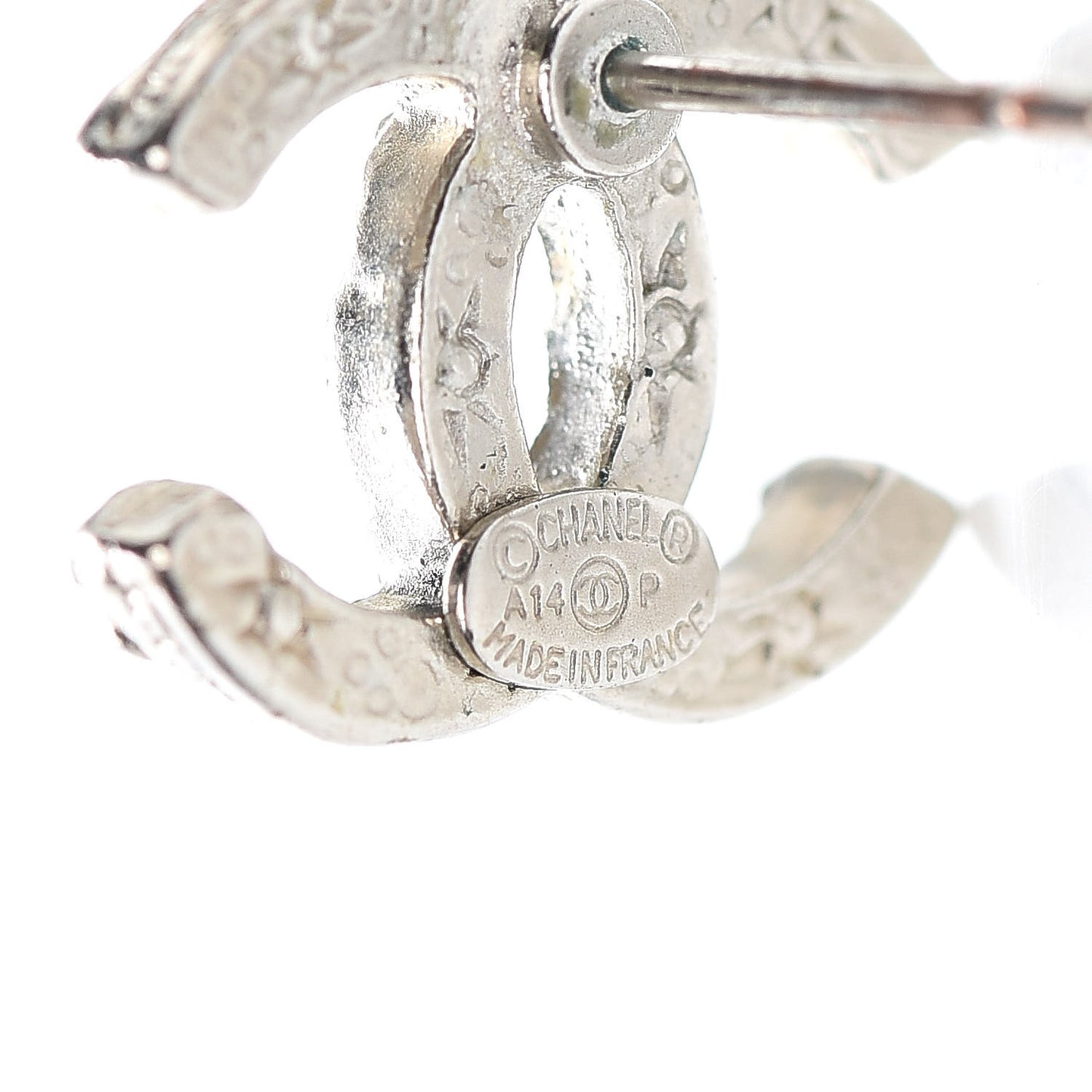 Crystal CC Earrings Silver