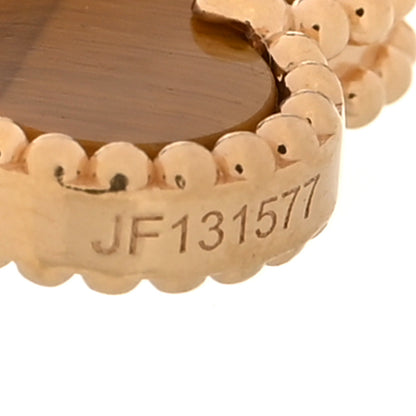 Van Cleef & Arpels 18K Yellow Gold Tiger Eye 5 Motifs Vintage Alhambra Bracelet 4 of 5