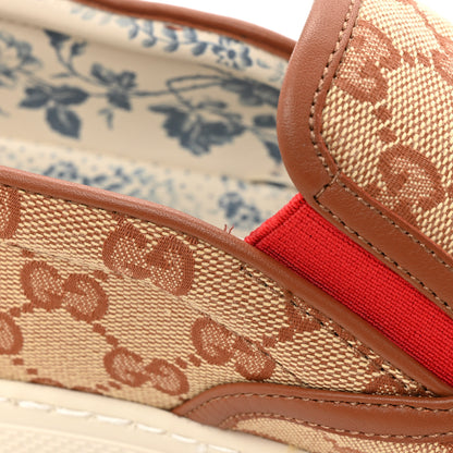 Gucci X MLB GG Monogram NY Yankees Embroidered Mens Slip On Sneakers 9 Beige Ruggine Rust 10 of 11