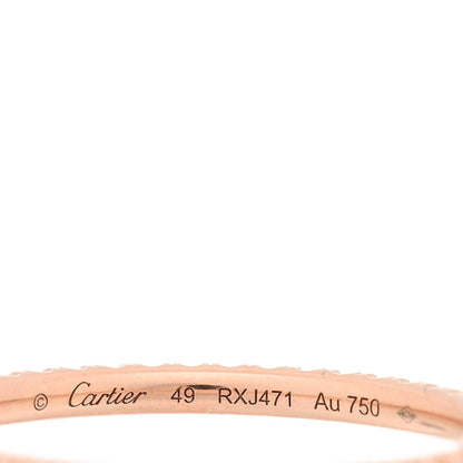 Cartier 18K Pink Gold Diamond 1.5mm Etincelle de Cartier Wedding Band Ring 49 5 4 of 4