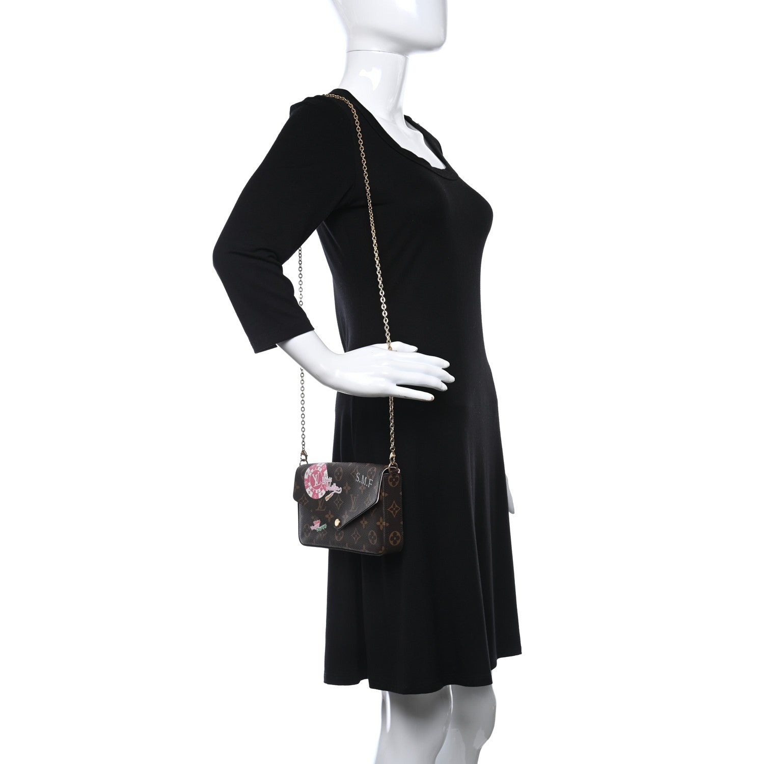 Louis Vuitton Monogram My LV World Tour Pochette Felicie Chain Wallet Rose Ballerine 2 of 10