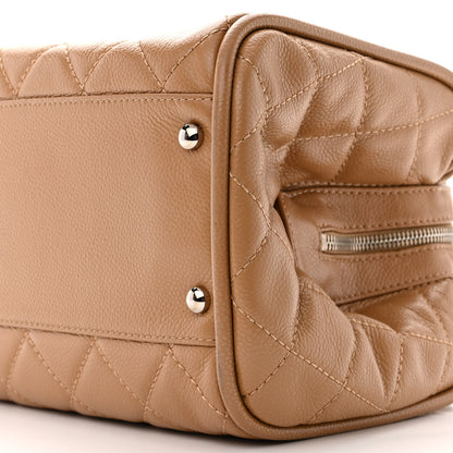 Chanel Caviar Quilted CC Timeless Bowler Dark Beige 10 of 15