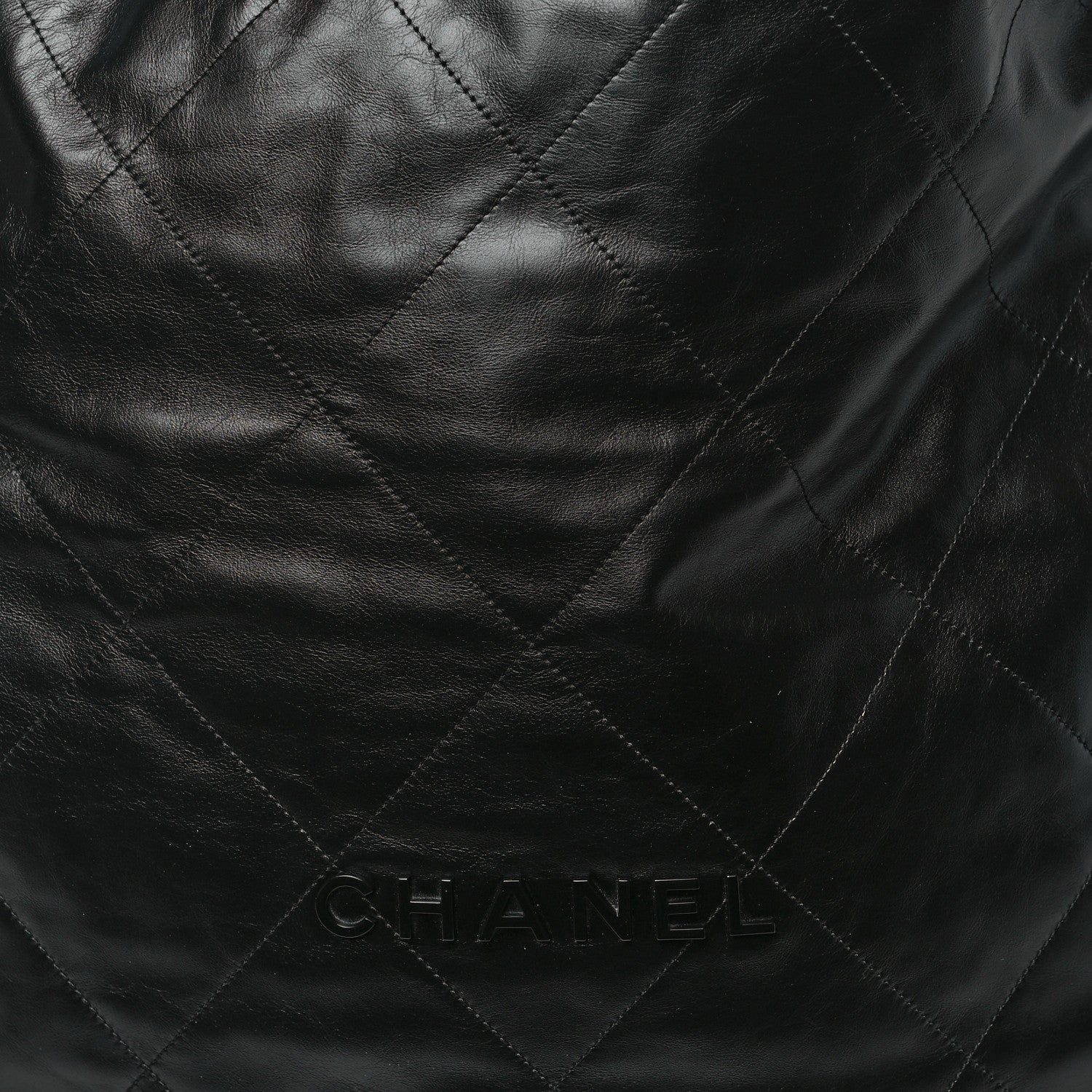 Chanel Shiny Calfskin Quilted Large Chanel 22 So Black 9 of 11