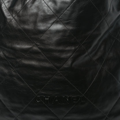 Chanel Shiny Calfskin Quilted Large Chanel 22 So Black 9 of 11
