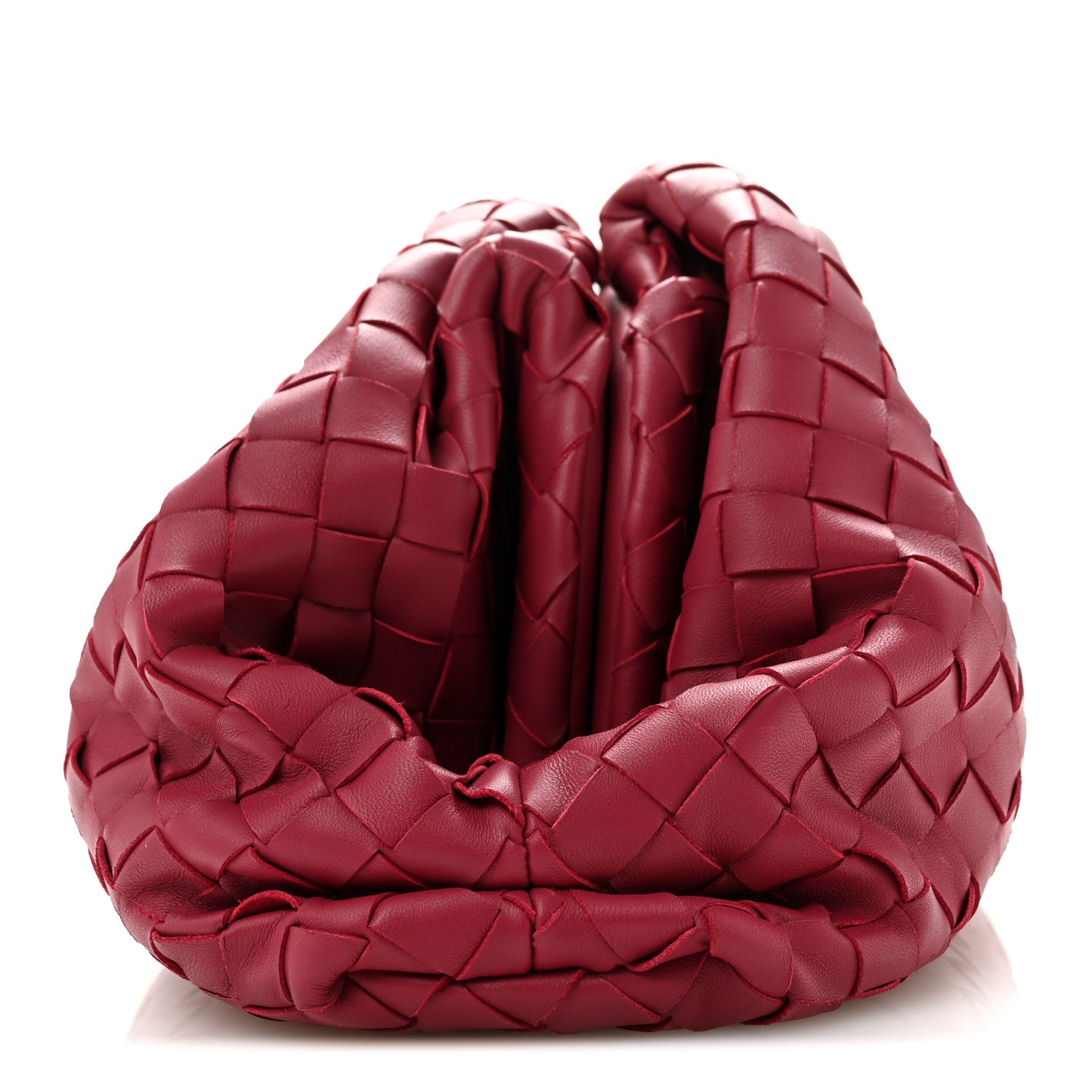 Bottega Veneta Nappa Maxi Intrecciato The Pouch Oversized Clutch Amaranto 10 of 11