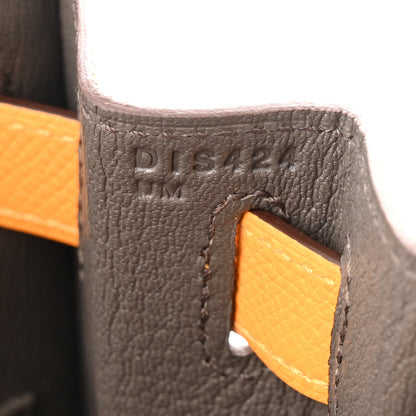 Hermes Epsom Horseshoe Kelly Sellier 28 Etain Jaune D'or 7 of 11