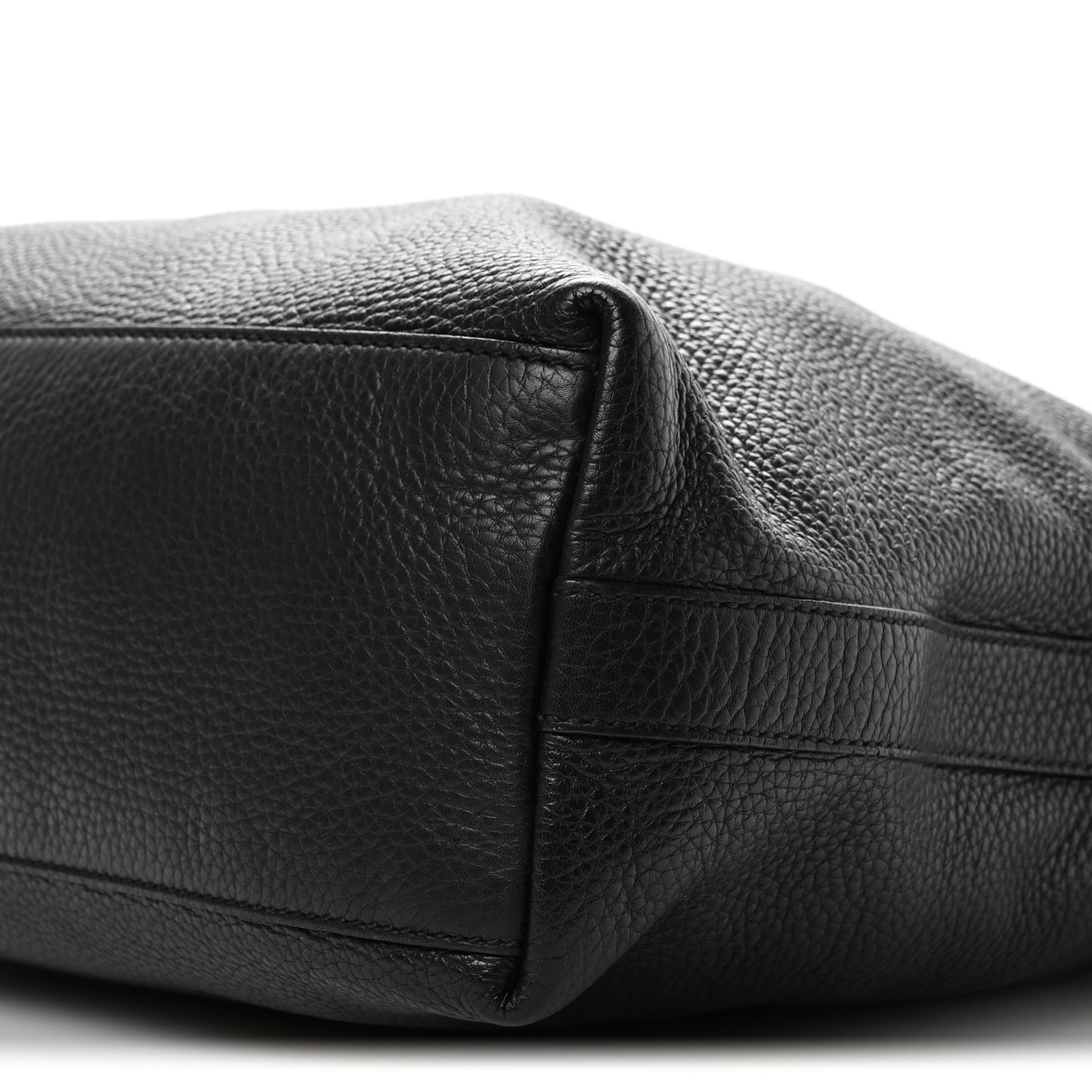Pebbled Calfskin Small Miss GG Hobo Black