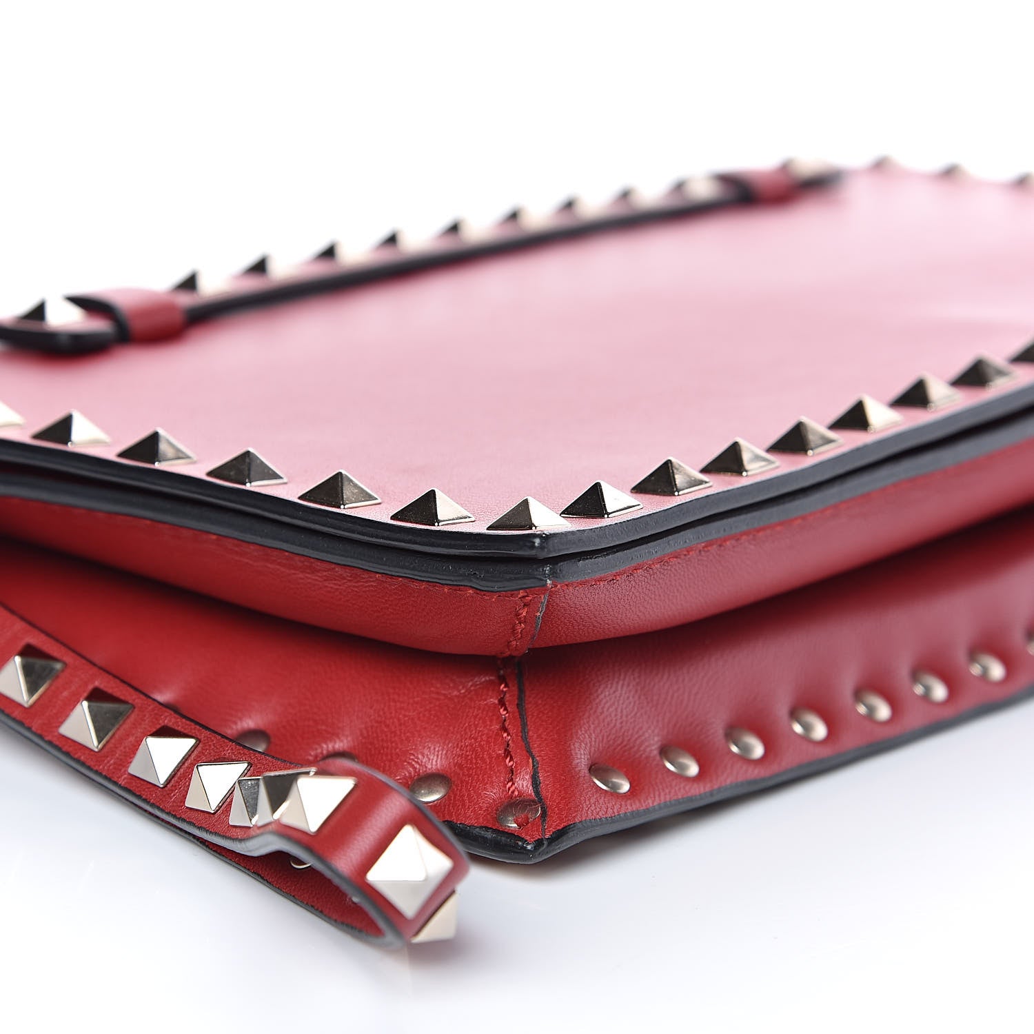 Valentino Garavani Nappa Rockstud Wristlet Clutch Rosso Valentino 8 of 10