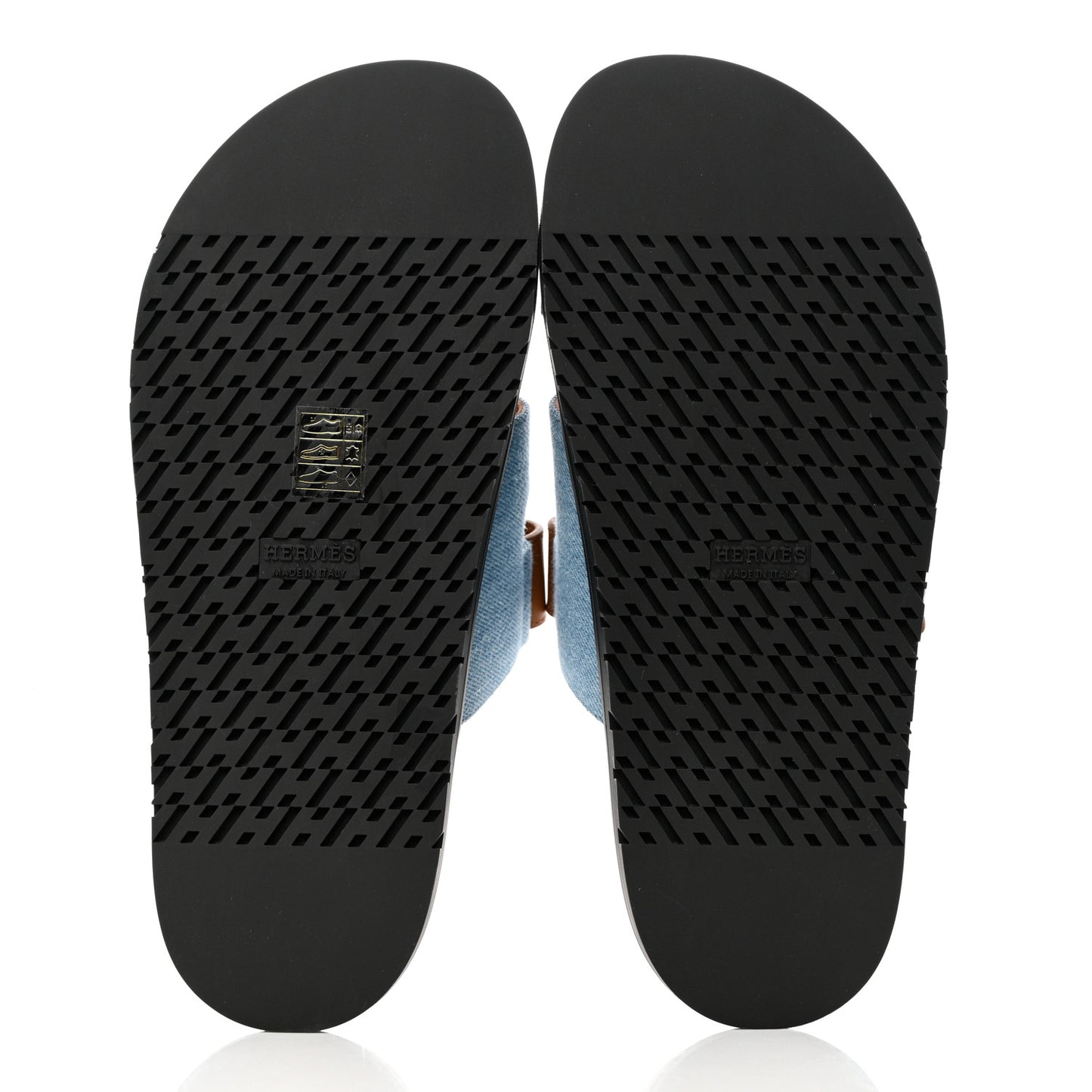 Denim Calfskin Womens Chypre Sandals 39 Bleu Clair Naturel