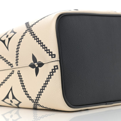 Louis Vuitton Empreinte Monogram Giant Broderies Neonoe MM Cream Black 9 of 12
