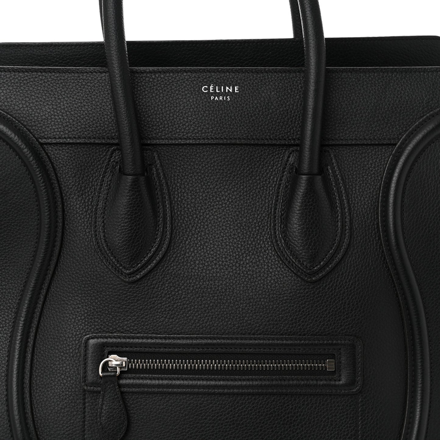 Drummed Calfskin Mini Luggage Black