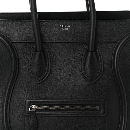 Celine Drummed Calfskin Mini Luggage Black 8 of 10
