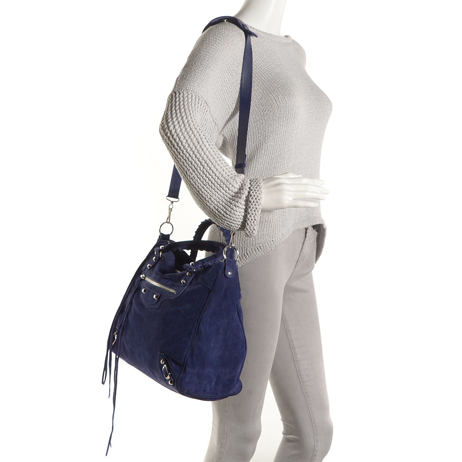 Balenciaga Baby Daim Suede Velo Bleu Nuit 2 of 16