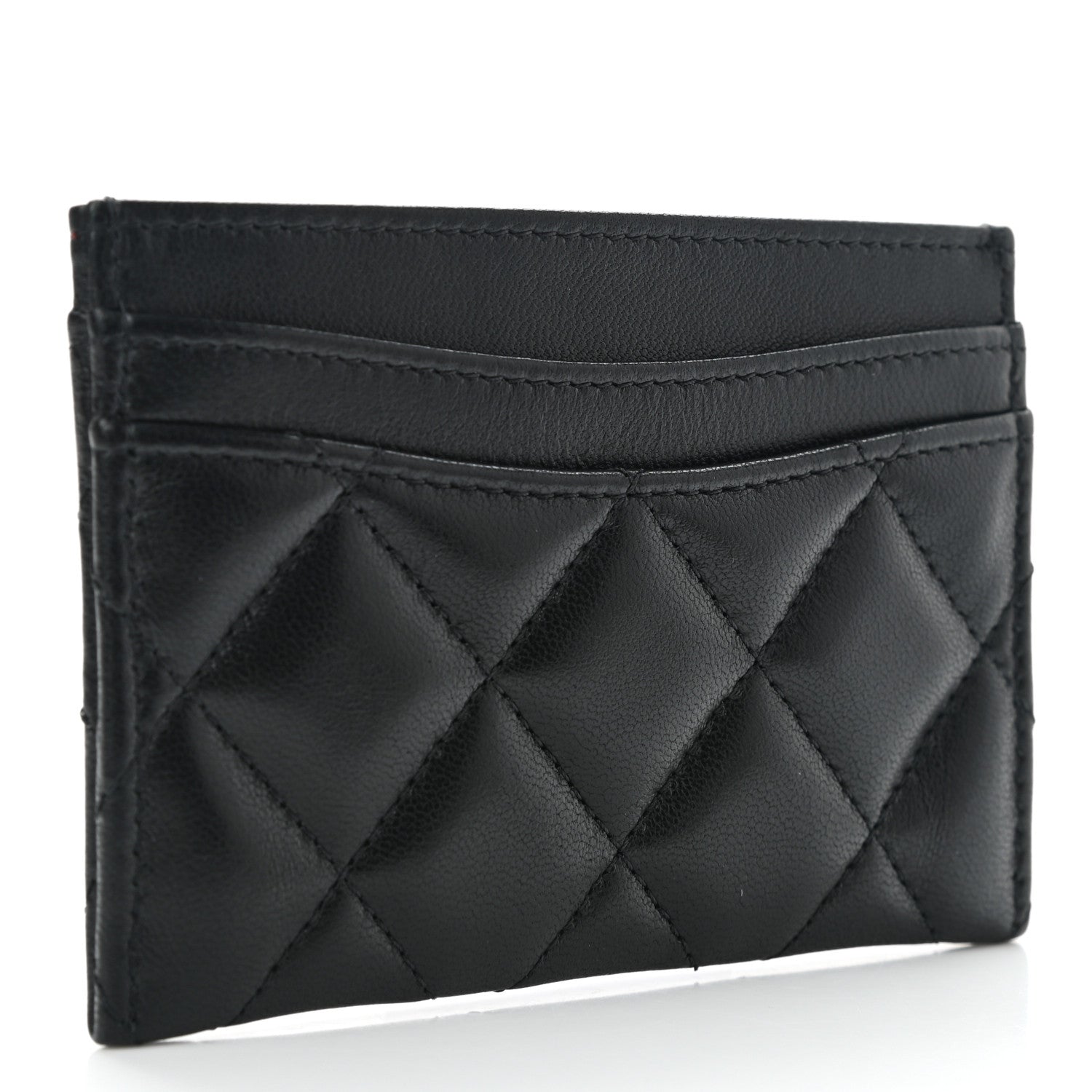 Chanel Lambskin Quilted Card Holder Black 3 of 9
