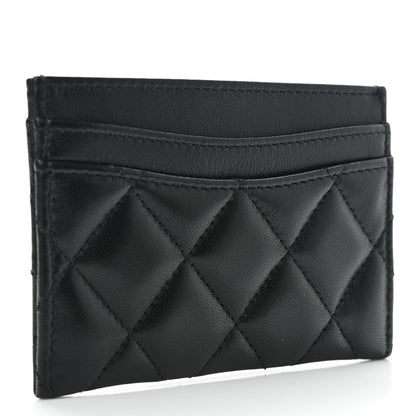 Chanel Lambskin Quilted Card Holder Black 3 of 9