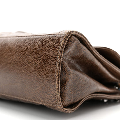 Chanel Crumpled Grained Calfskin Jumbo CC Crave Flap Brown 10 of 12