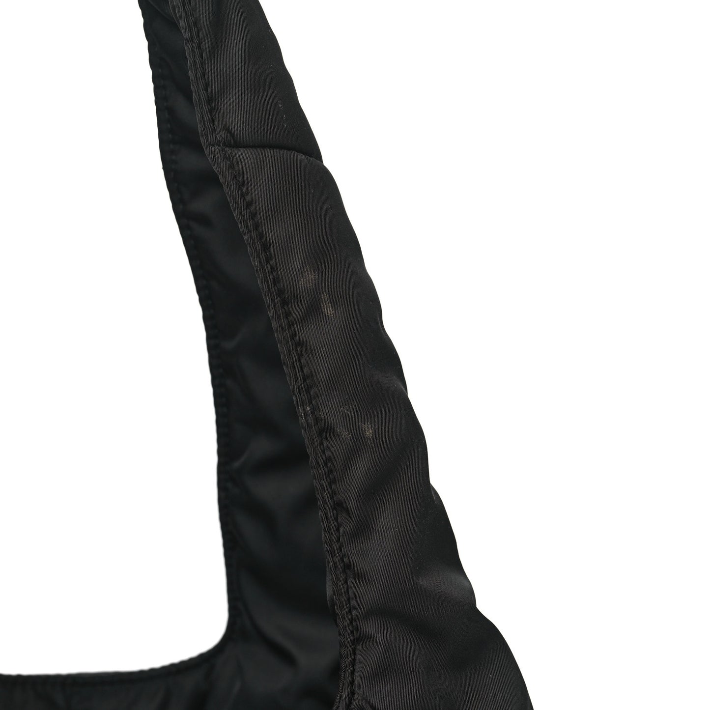 Re-Nylon Soft Padded Large Tote Bag Black
