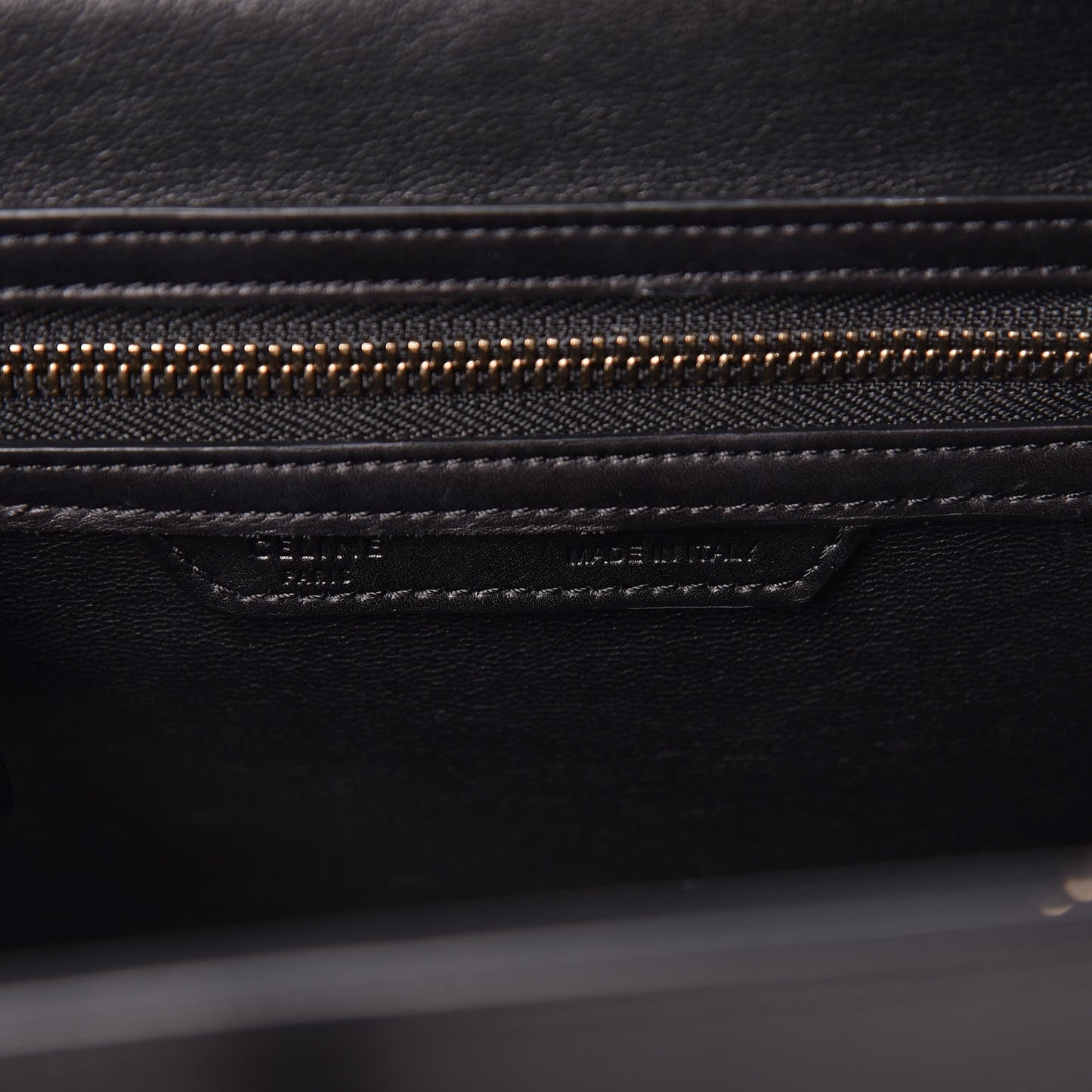 Shrunken Lambskin Micro Bi-Color Luggage Black White