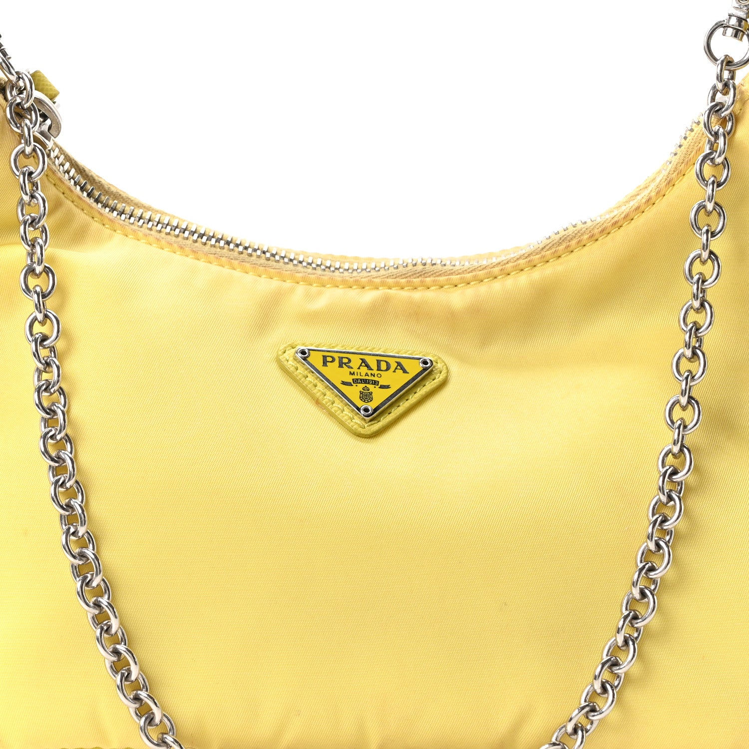 Prada Nylon Saffiano Re-Edition 2005 Shoulder Bag Ananas 1846391