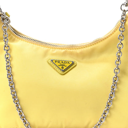 Prada Nylon Saffiano Re-Edition 2005 Shoulder Bag Ananas 8 of 10