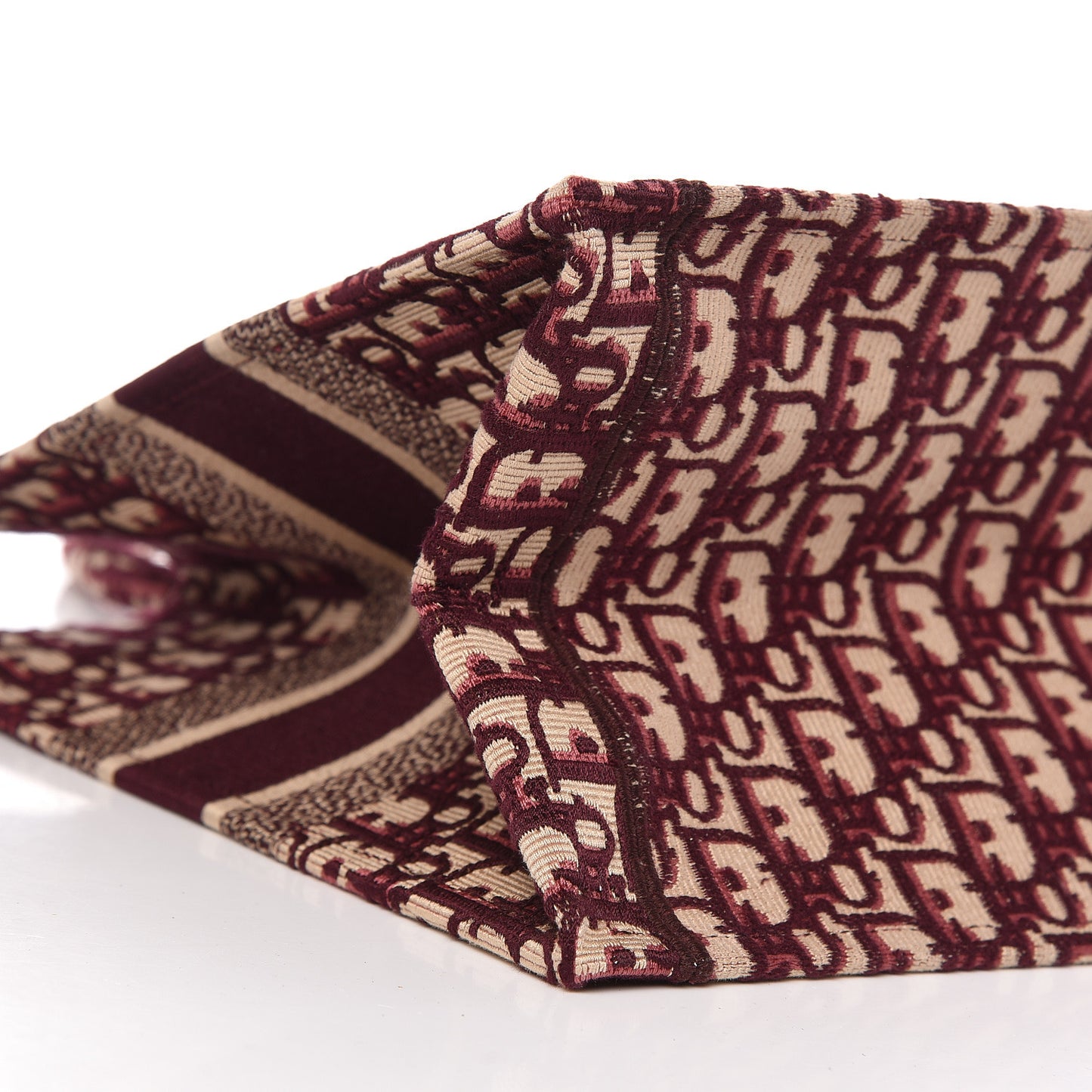 Oblique Medium Book Tote Burgundy Multicolor
