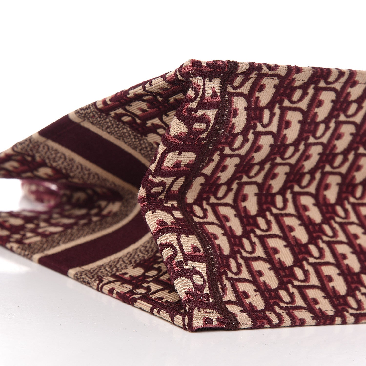 Christian Dior Oblique Medium Book Tote Burgundy Multicolor 9 of 10