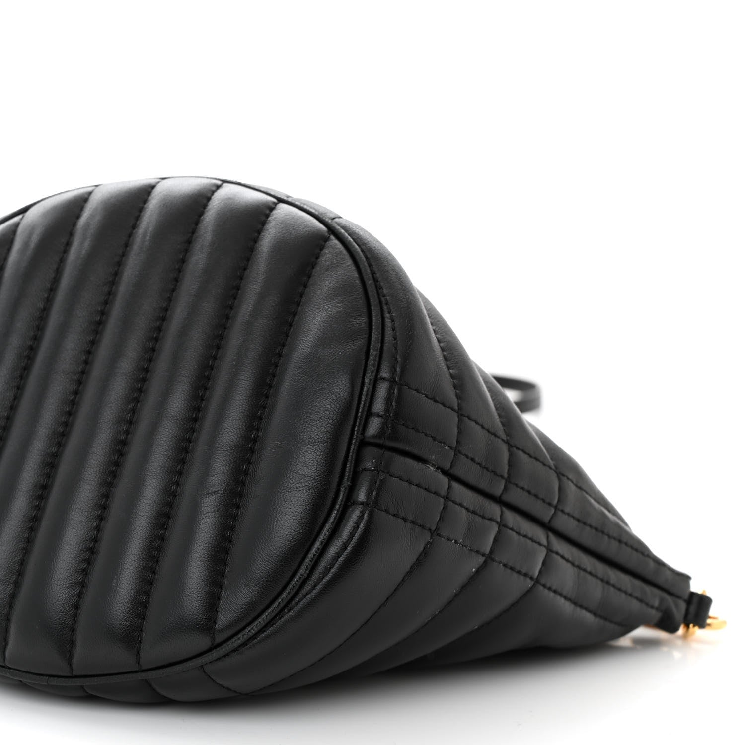 Burberry Lambskin Quilted Small Crescent Lola Bag Black 10 of 11