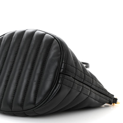 Burberry Lambskin Quilted Small Crescent Lola Bag Black 10 of 11