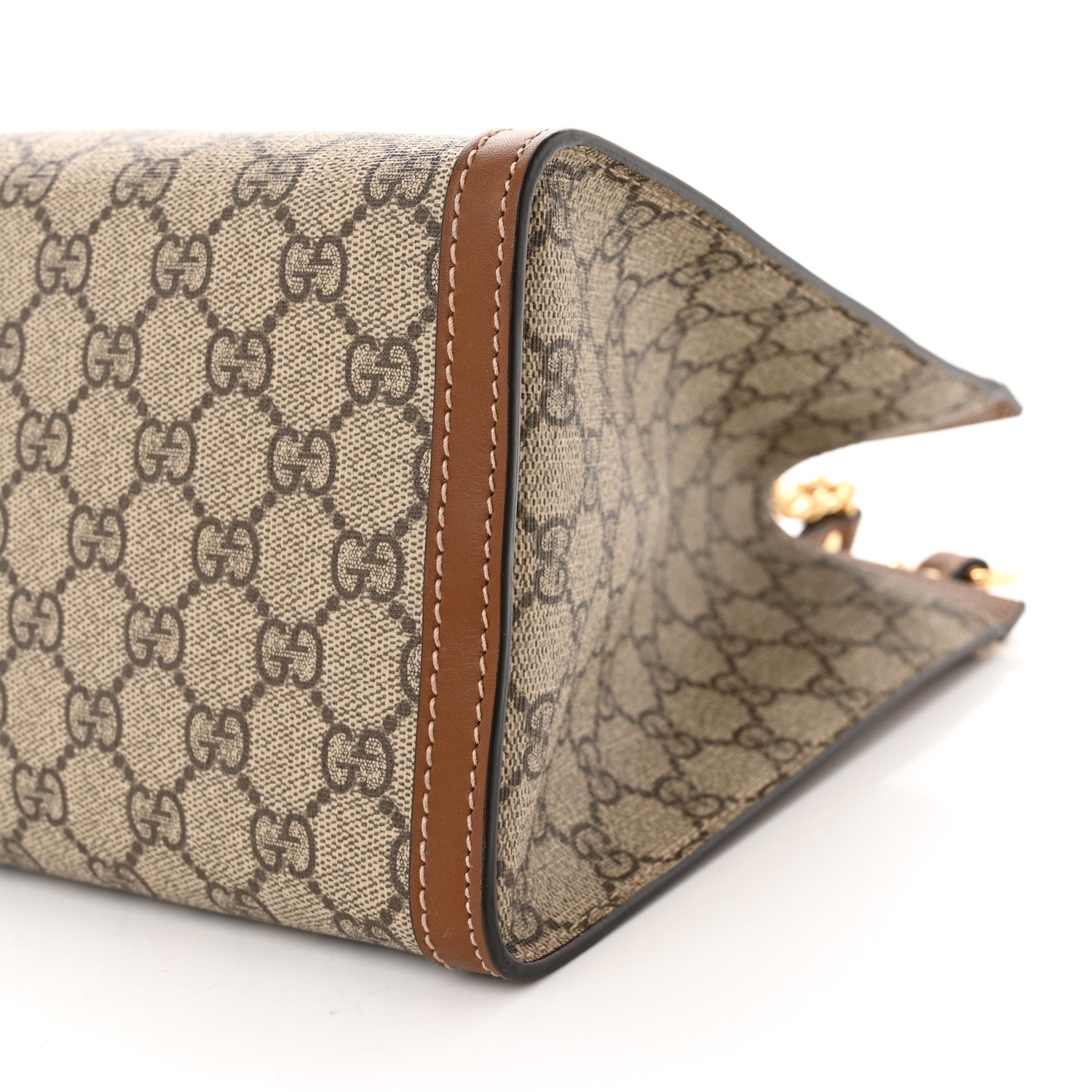 Gucci GG Supreme Monogram Medium Padlock Tote Beige Cuir 10 of 11