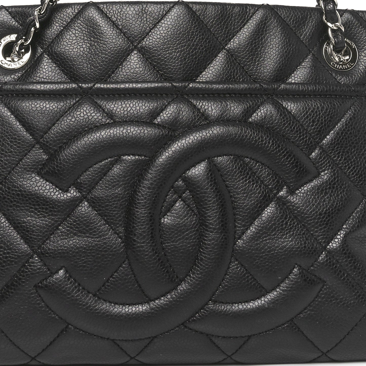 Caviar Quilted CC Timeless Soft Tote Black