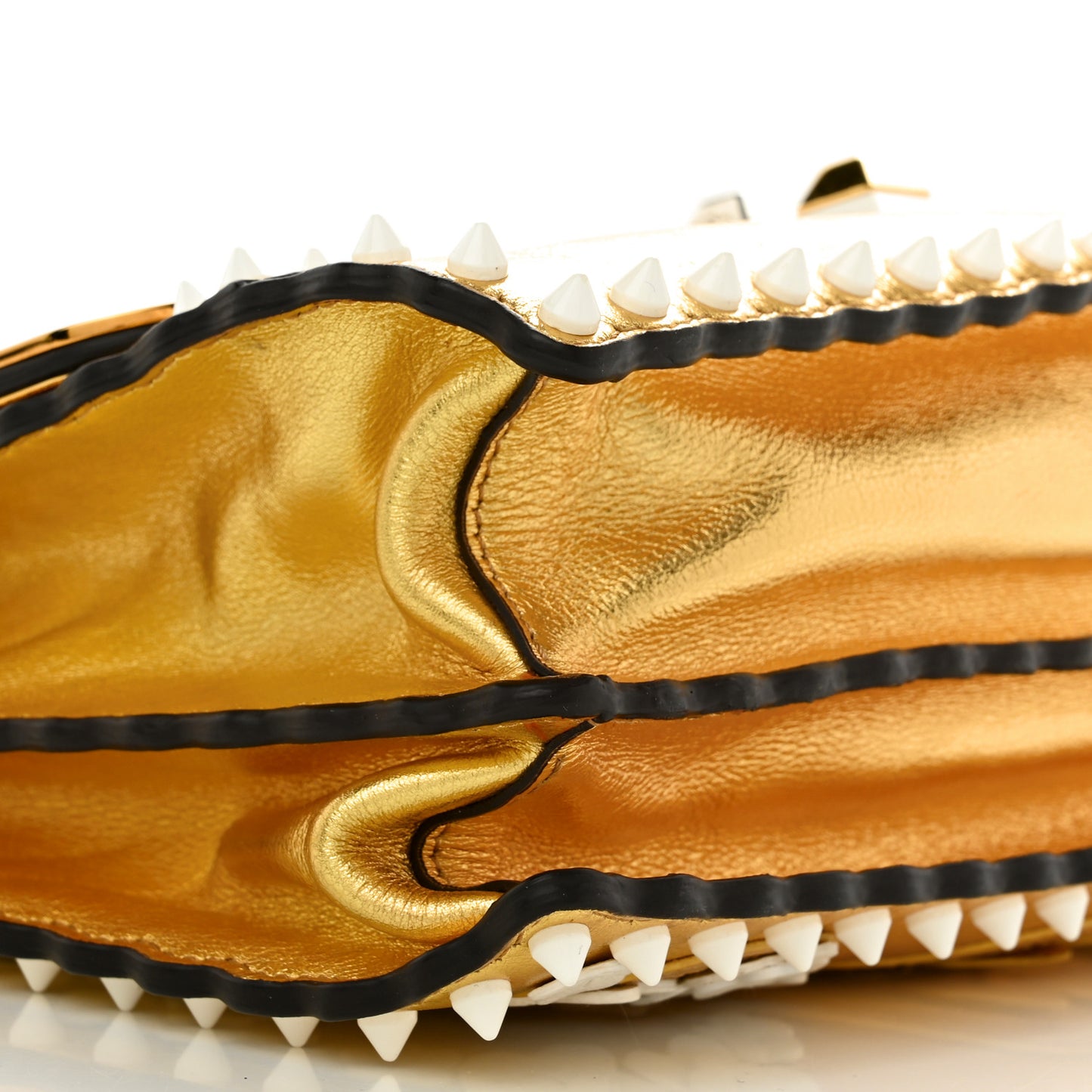 Metallic Calfskin Wonder Monster Kan I Shoulder Bag Gold