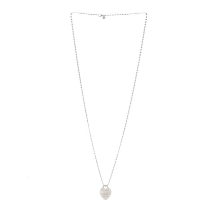 Tiffany Sterling Silver Long Return to Tiffany Heart Pendant Necklace 3 of 4
