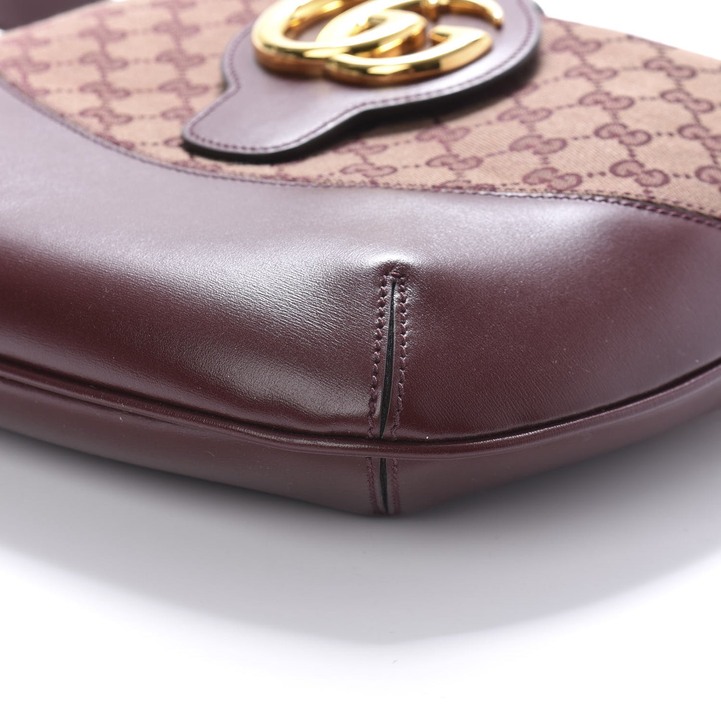 GG Monogram Calfskin Medium Arli Shoulder Bag Sahara Rubino Chardonnay