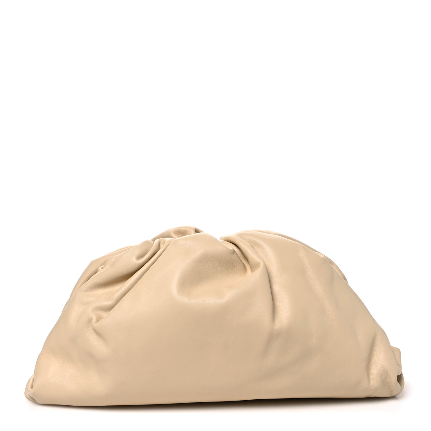 Smooth Butter Calf The Pouch Oversized Clutch Tapioca