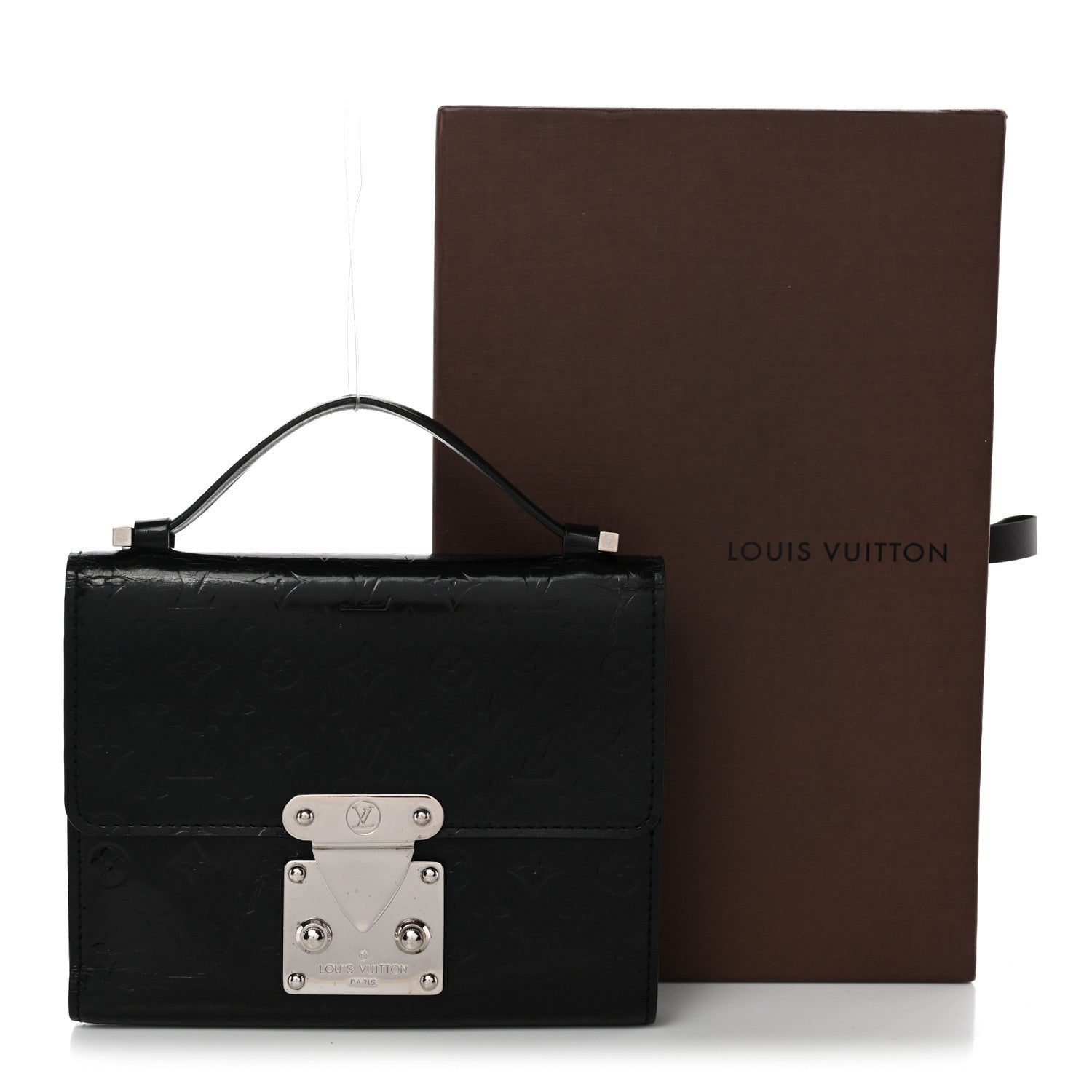 Louis Vuitton Vernis Glace Anouchka PM Wallet Black 9 of 9