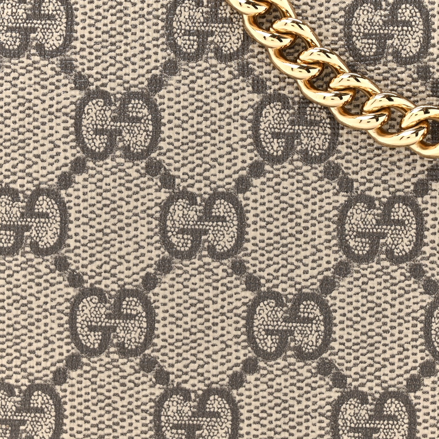 GG Supreme Monogram Face Embroidered Chain Wallet Pink