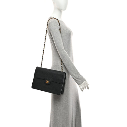 Chanel Caviar Jumbo Single Flap Black 2 of 11