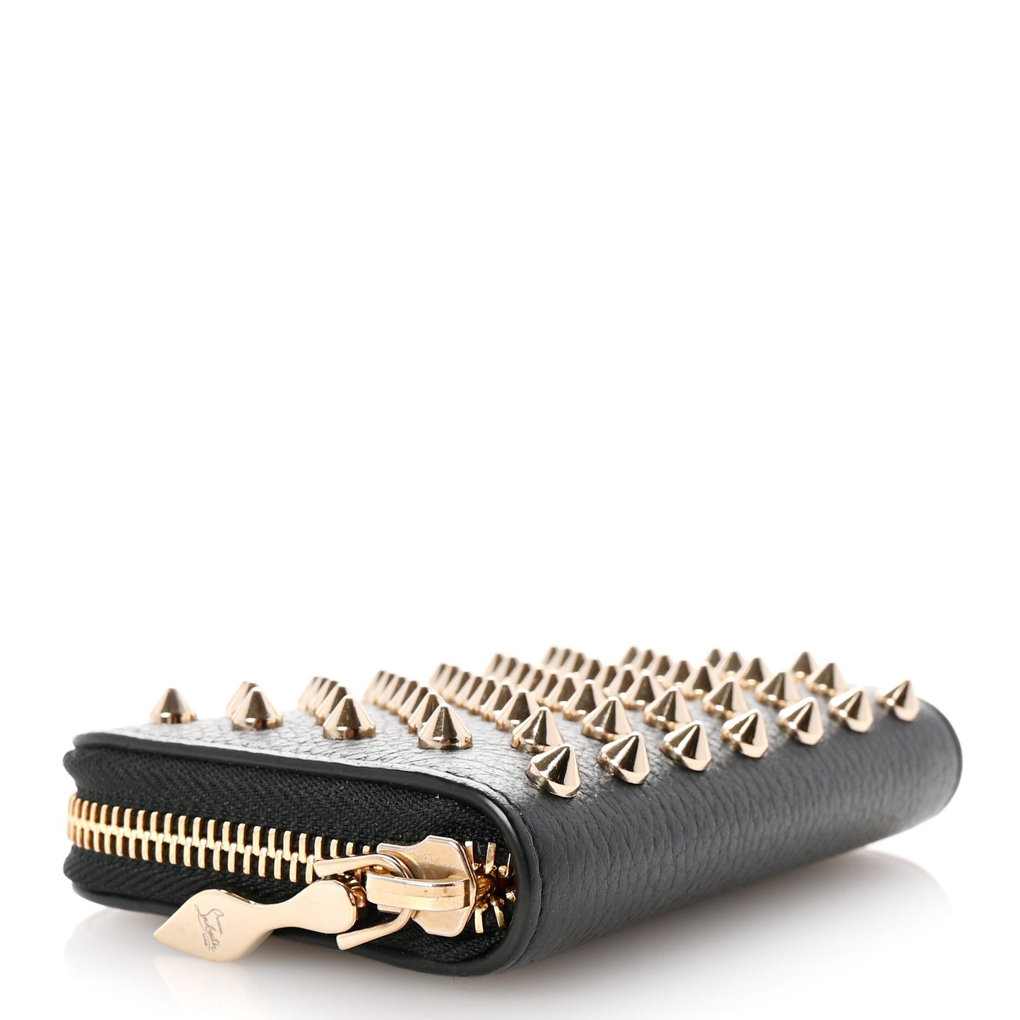 Calfskin Spiked Panettone Coin Purse Black