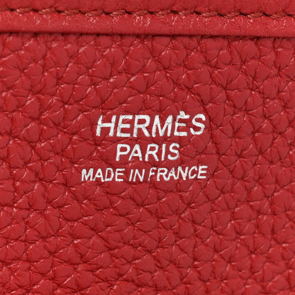 Hermes Taurillon Clemence Evelyne III GM Rouge Garance 6 of 13