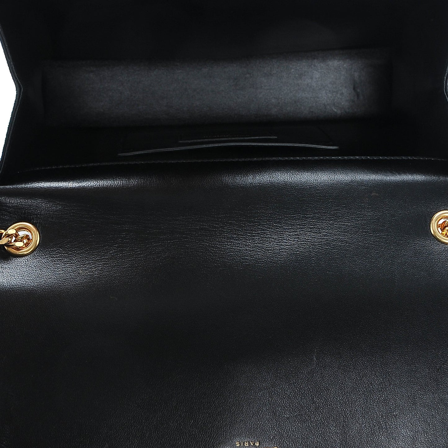 Suede Medium Classic Monogram Kate Tassel Satchel Black